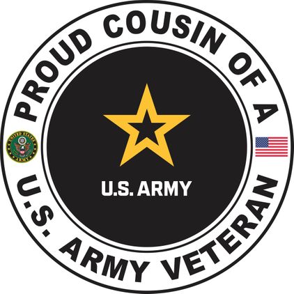 U.S. Army Veteran Proud Cousin Decal