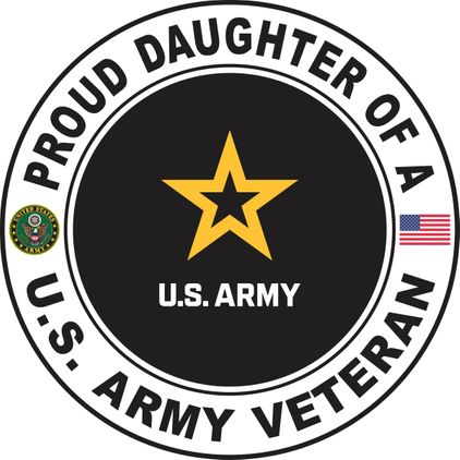 U.S. Army Veteran Proud Daughter Decal