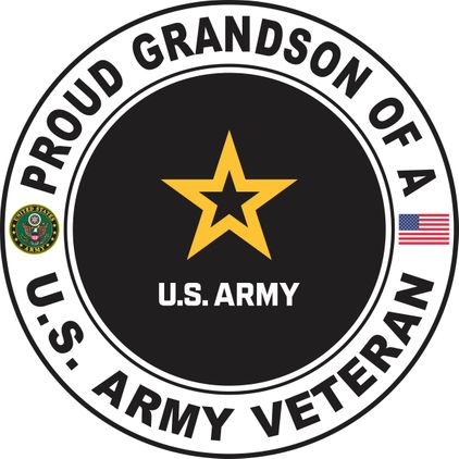 U.S. Army Veteran Proud Grandson Decal