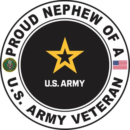 U.S. Army Veteran Proud Nephew Decal
