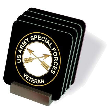 U.S. Army Veteran Special Forces Coasters - Set of 4
