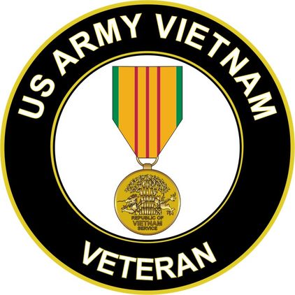 U.S. Army Vietnam Veteran Medal Sticker Decal