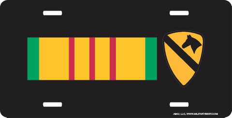 U.S. Army Vietnam Veteran Ribbon with 1st Cavalry Division License Plate