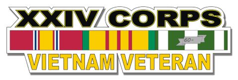 U.S. Army XXIV Corps Vietnam Veteran Window Strip Decal