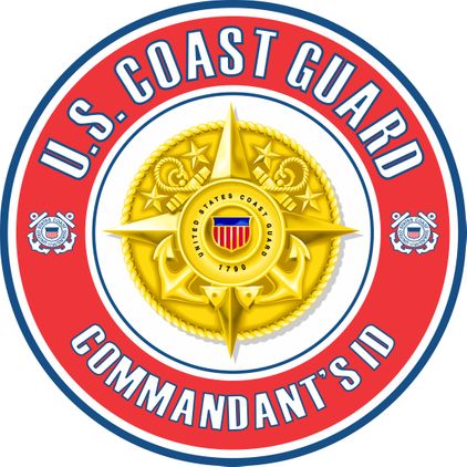U.S. Coast Guard Commandant's ID Badge Decal