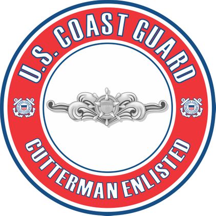 U.S. Coast Guard Cutterman Enlisted Badge Decal