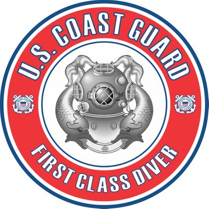 U.S. Coast Guard First Class Diver Badge Decal