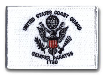 US COAST GUARD FLAG 3&frac12;"x 2 3/8" SHOULDER PATCH