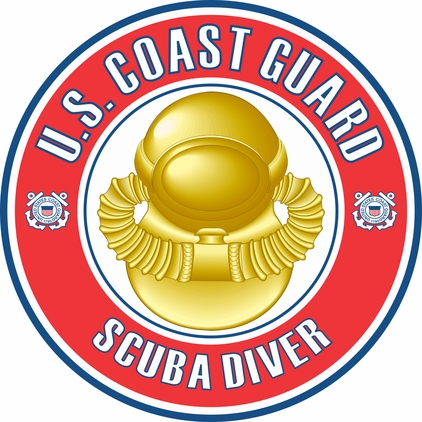 U.S. Coast Guard Scuba Diver Officer Badge Decal