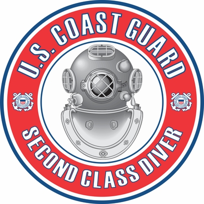 U.S. Coast Guard Second Class Diver Badge Decal