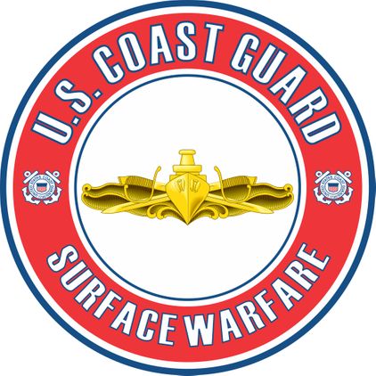 U.S. Coast Guard Surface Warfare Officer Badge Decal