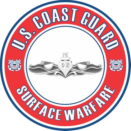 U.S. Coast Guard Surface Warfare Enlisted Badge Decal