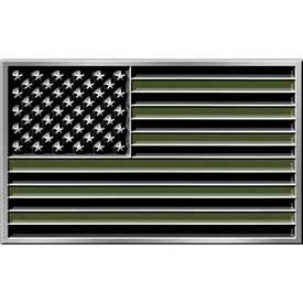 US Flag Subdued Belt Buckle (3-1/4")