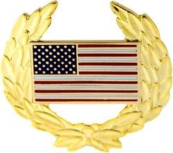 US Flag Wreath Lapel Pin