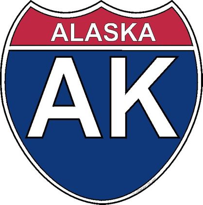 US Interstate Sticker Alaska