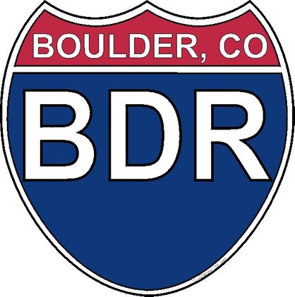 US Interstate Sticker Boulder Colorado
