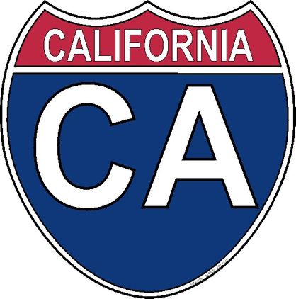US Interstate Sticker California
