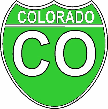 US Interstate Sticker Colorado