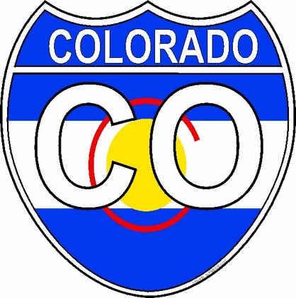 US Interstate Sticker Colorado