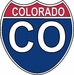 US Interstate Sticker Colorado