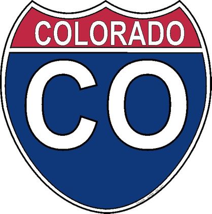US Interstate Sticker Colorado