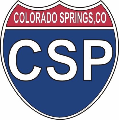 US Interstate Sticker Colorado Springs Colorado