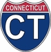 US Interstate Sticker Connecticut