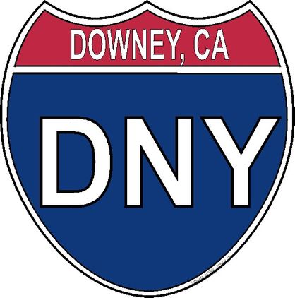 US Interstate Sticker Downey California