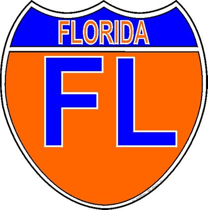 US Interstate Sticker Florida