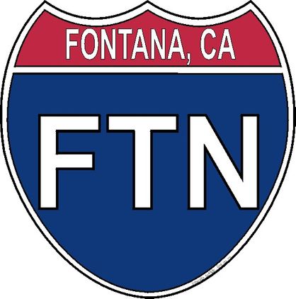 US Interstate Sticker Fontanna California
