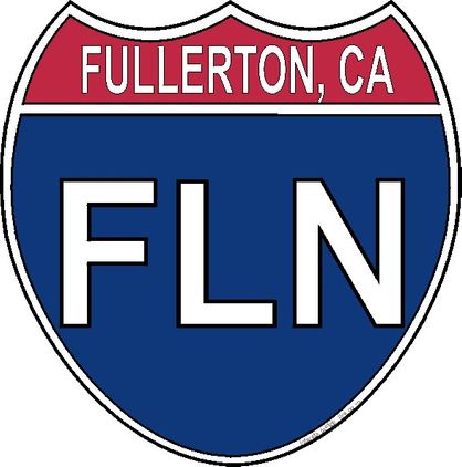 US Interstate Sticker Fullerton California