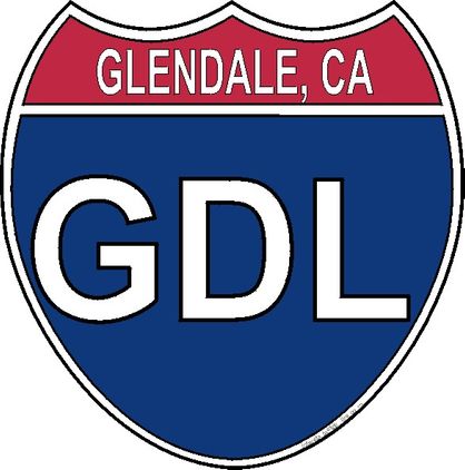 US Interstate Sticker Glendale California
