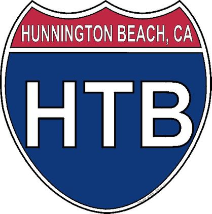US Interstate Sticker Hunnington Beach California