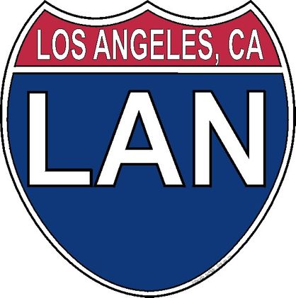 US Interstate Sticker Los Angeles California