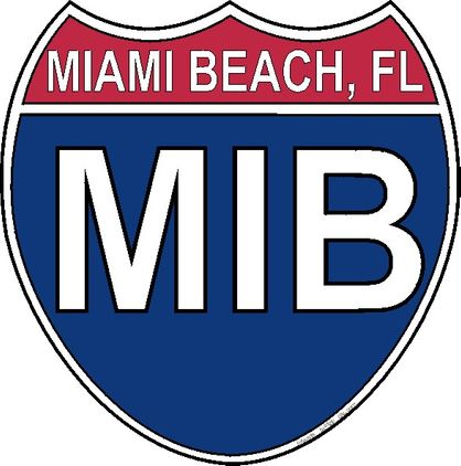 US Interstate Sticker Miami Beach Florida
