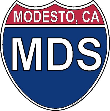 US Interstate Sticker Modesto California