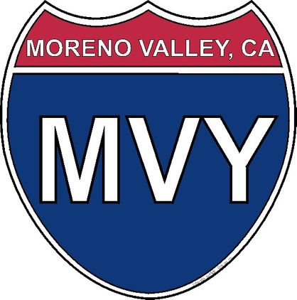US Interstate Sticker Moreno Valley California