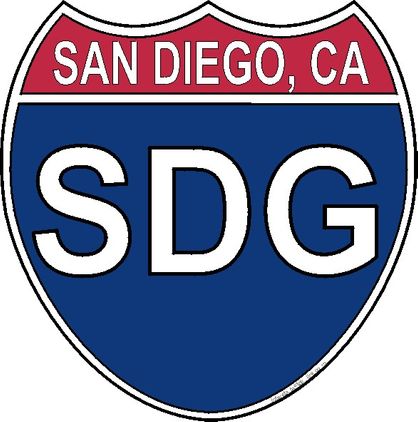 US Interstate Sticker San Diego California
