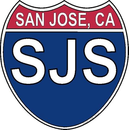 US Interstate Sticker San Jose California