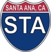 US Interstate Sticker Santa Anna California