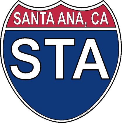 US Interstate Sticker Santa Anna California