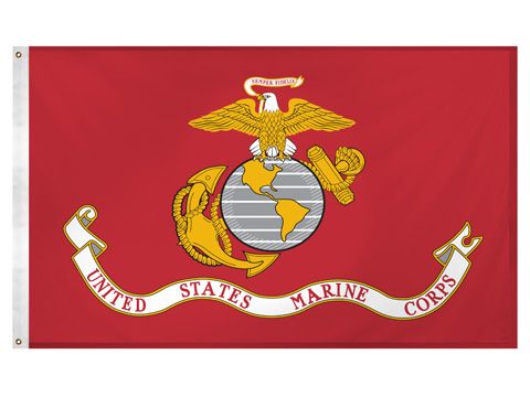 U.S. Marine CORPS 3' x 5' MILITARY FLAG -Single-Sided
