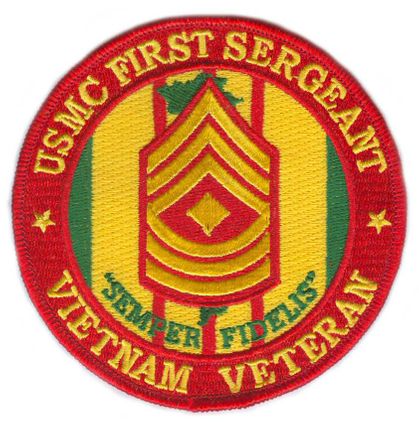 U.S. Marine Corps First Sergeant Vietnam Veteran 4" Patch