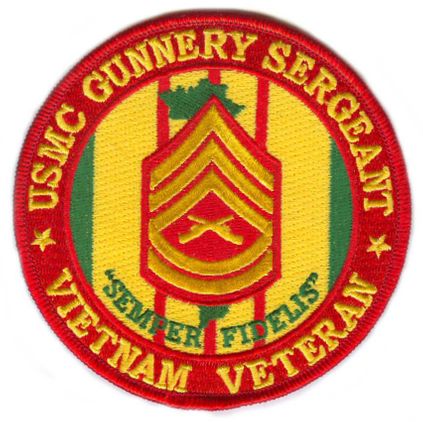 U.S. Marine Corps Gunnery Sergeant Vietnam Veteran 4" Patch