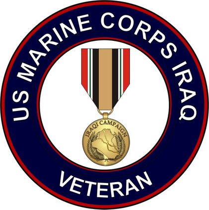 U.S. Marine Corps Iraq Veteran Decal Sticker
