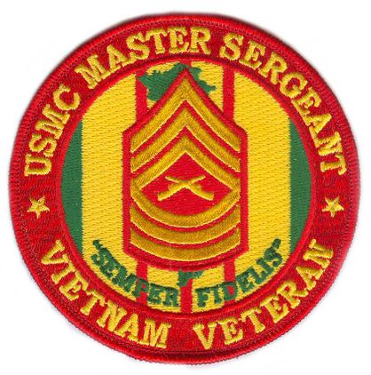 U.S. Marine Corps Master Sergeant Vietnam Veteran 4" Patch