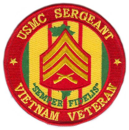 U.S. Marine Corps Sergeant Vietnam Veteran 4" Patch