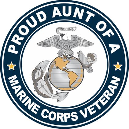 U.S. Marine Corps Veteran Proud Aunt Decal