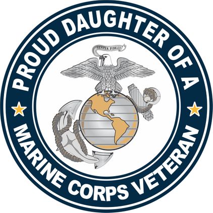 U.S. Marine Corps Veteran Proud Daughter Decal