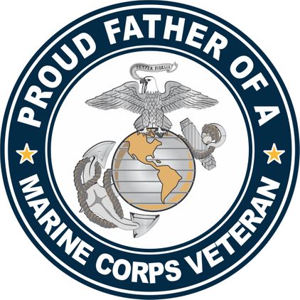 U.S. Marine Corps Veteran Proud Father Decal